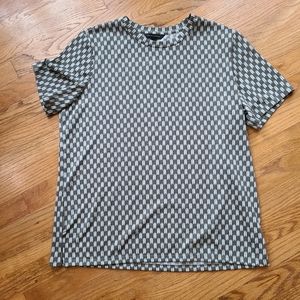 Banana Republic Short Sleeve Shirt (Green/White)